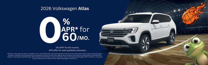 New 2026 VW Atlas Finance Special 0.90% APR Special