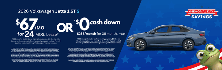 Lease 2026 VW Jetta S $67