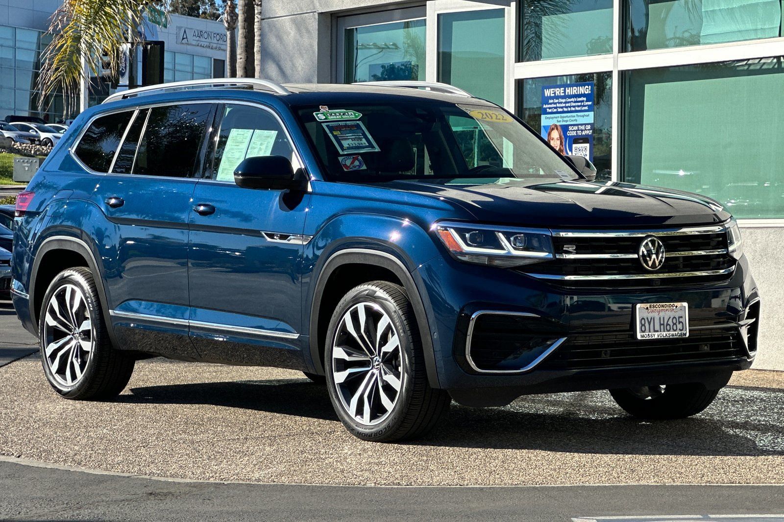 Used 2022 Volkswagen Atlas SEL Premium R-Line with VIN 1V2FR2CA0NC505329 for sale in Escondido, CA