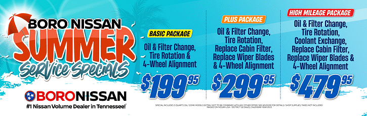 BORO Nissan Summer Service Specials