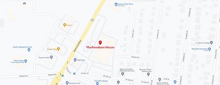 map of Murfreesboro Nissan