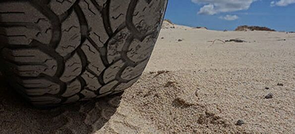 offroad wheel in the desert