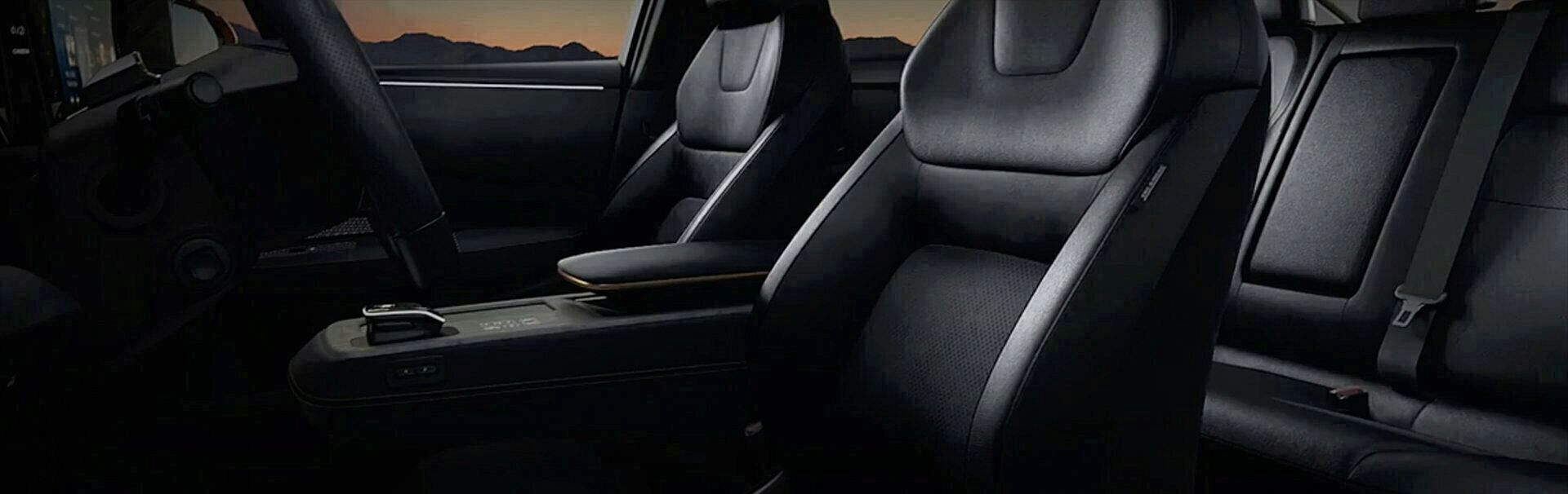 Interior seats of the Nissan Ariya.