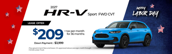 Lease 2027 Honda HR-V Sport $209