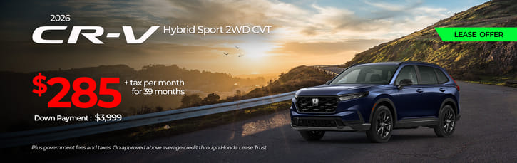 Lease 2026 Honda CR-V Hybrid Sport $285