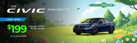 2026 Civic Sedan Lease Special 