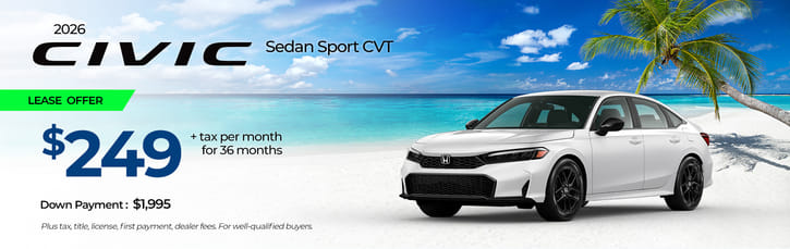 Lease 2026 Honda Civic Sport $249