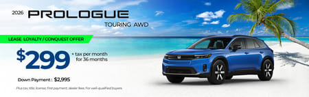 Lease Loyalty/Conquest 2026 Honda Prologue Touring $299