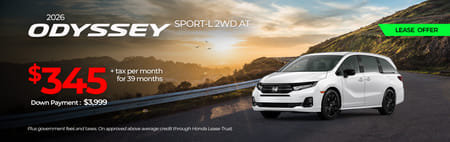 Lease 2026 Honda Odyssey Sport-L $345