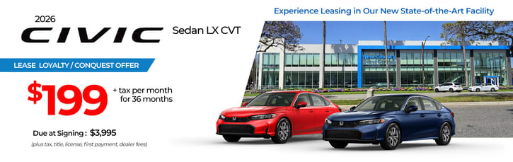 2026 Civic Sedan Lease Special