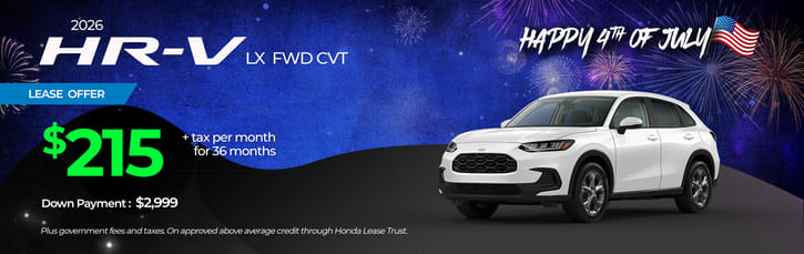 Lease Loyalty/Conquest 2026 Honda HR-V LX