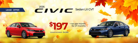 2026 Civic Sedan Lease Special