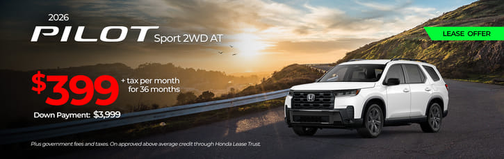 Lease 2026 Honda Pilot Sport $399