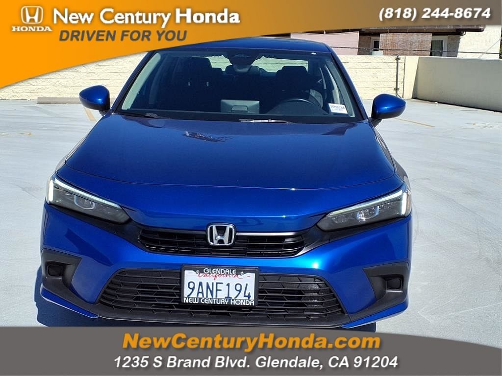 Used 2022 Honda Civic EX with VIN 2HGFE1F70NH317030 for sale in Glendale, CA