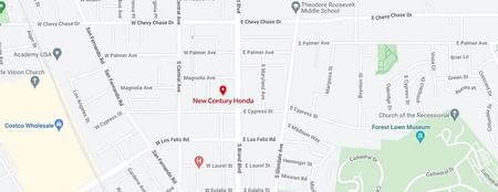 map of New Century Honda