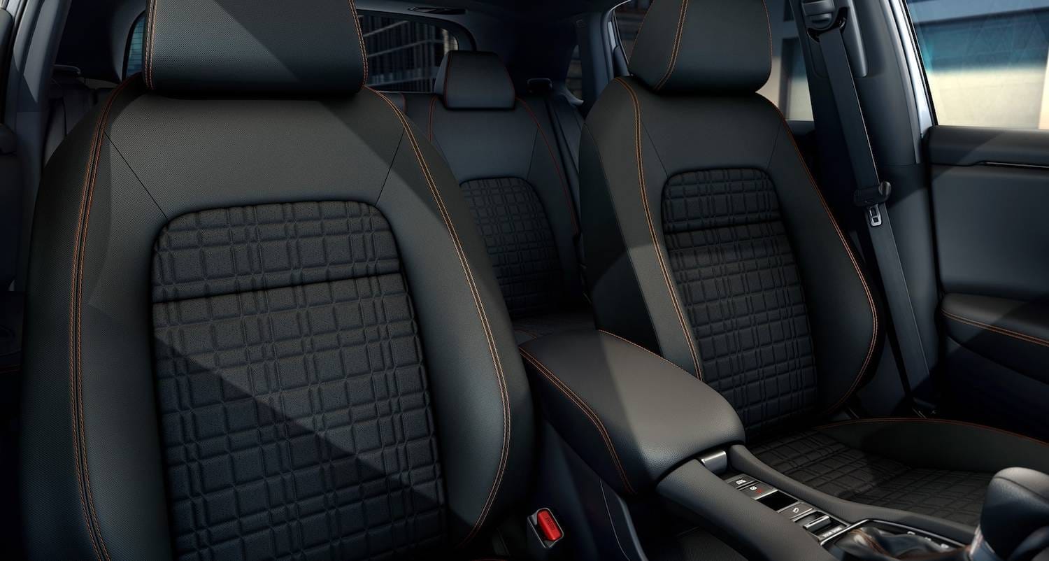 Interior view of the front seats in the 2026 Honda HR-V Sport with Black Cloth