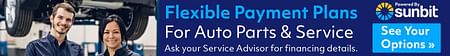 Sunbit flexible payments for parts & service