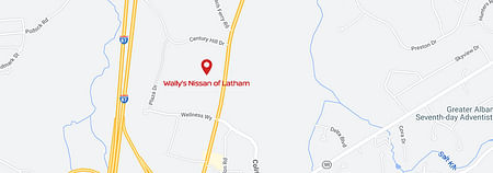 map of Wally's Nissan of Latham