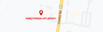 map of Wally's Nissan of Latham