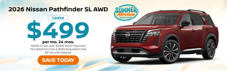 Lease 2026 Nissan Pathfinder SL $499
