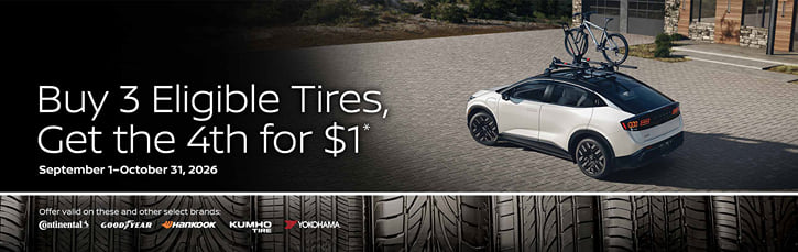 Buy 3 Tires Get 4th for $1