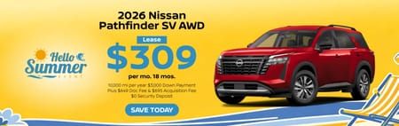 Lease 2026 Nissan Pathfinder SV $309