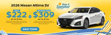 Lease 2026 Nissan Altima SV $222