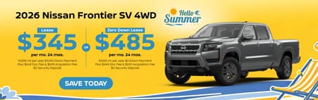 Lease 2026 Nissan Frontier SV $345