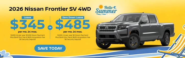 Lease 2026 Nissan Frontier SV $345