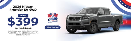 Lease 2026 Nissan Frontier SV $399
