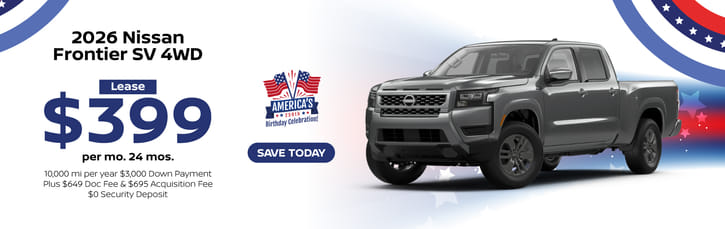 Lease 2026 Nissan Frontier SV $399