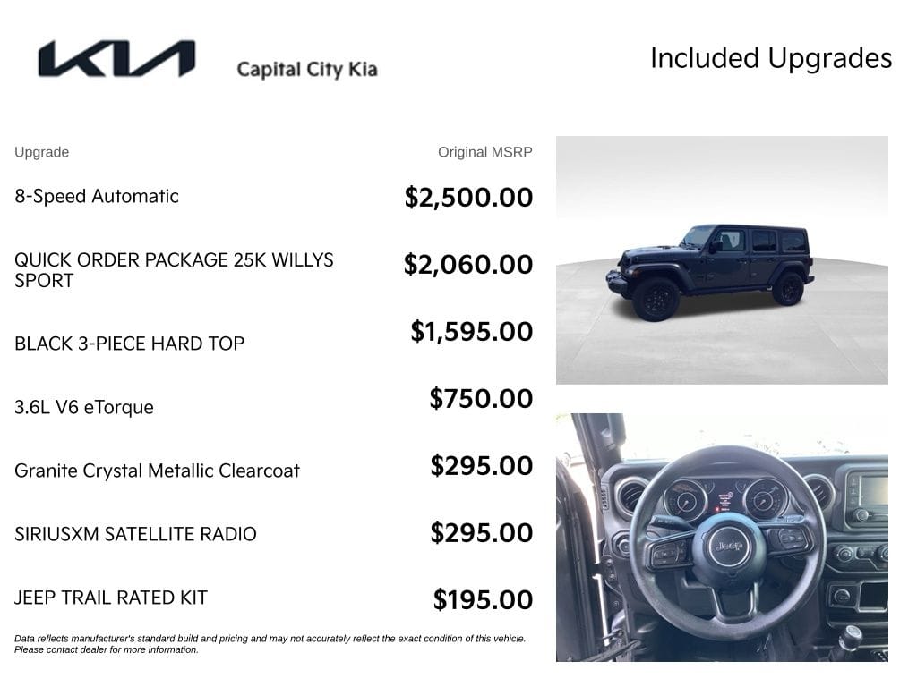4 thumbnail image of  2021 Jeep Wrangler Unlimited Willys