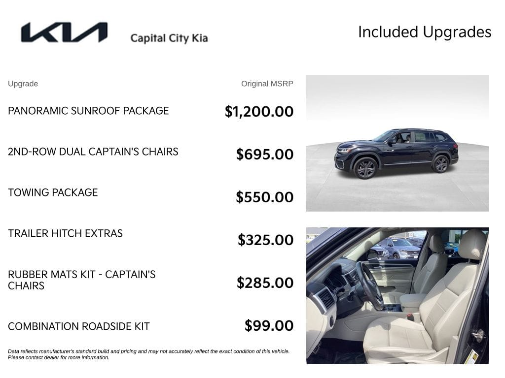 4 thumbnail image of  2021 Volkswagen Atlas 3.6L V6 SE w/Technology R-Line