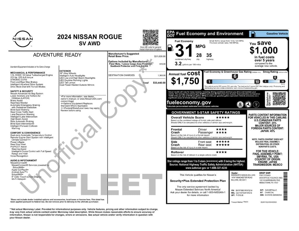 30 thumbnail image of  2024 Nissan Rogue SV