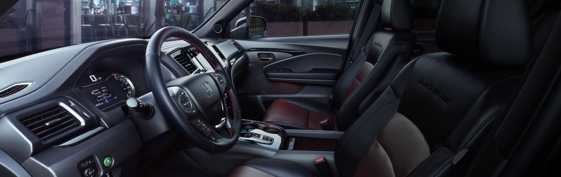Black interior of new Honda Rigeline 2023