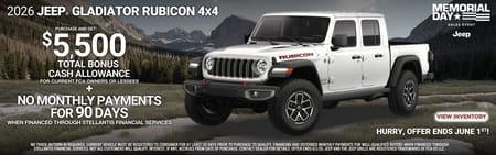 New 2026 Jeep Gladiator Rubicon Purchase Offer
