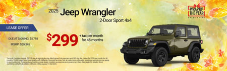 2025 Jeep Wrangler Sport Lease Special