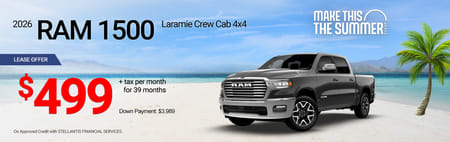 Lease 2026 Ram 1500 Laramie $499