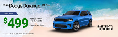 Lease 2026 Dodge Durango GT Plus $499
