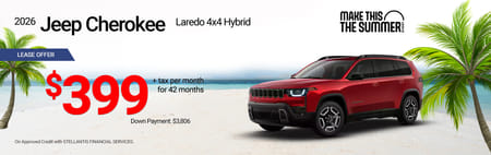 Lease 2026 Jeep Cherokee Laredo $399