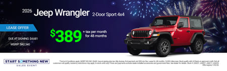 2026 Jeep Wrangler Sport Lease