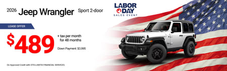 Lease 2026 Jeep Wrangler Sport $489