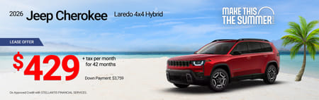 Lease 2026 Jeep Cherokee Laredo $429