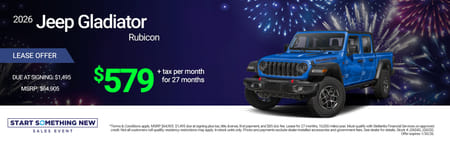 2026 Jeep Gladiator Rubicon Lease