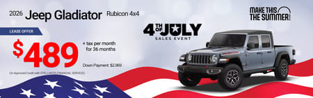 Lease 2026 Jeep Gladiator Rubicon $489