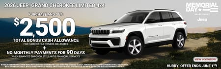 New 2026 Jeep Grand Cherokee Limited Purchase Offer