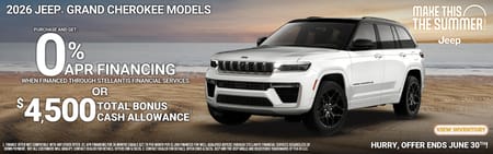 New 2026 Jeep Grand Cherokee Finance Special