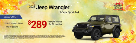 2025 Jeep Wrangler Sport Lease Special