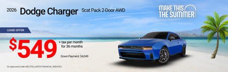 Lease 2026 Dodge Charger Scat Pack $549