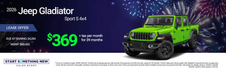 Jeep Gladiator Sport Lease Offer